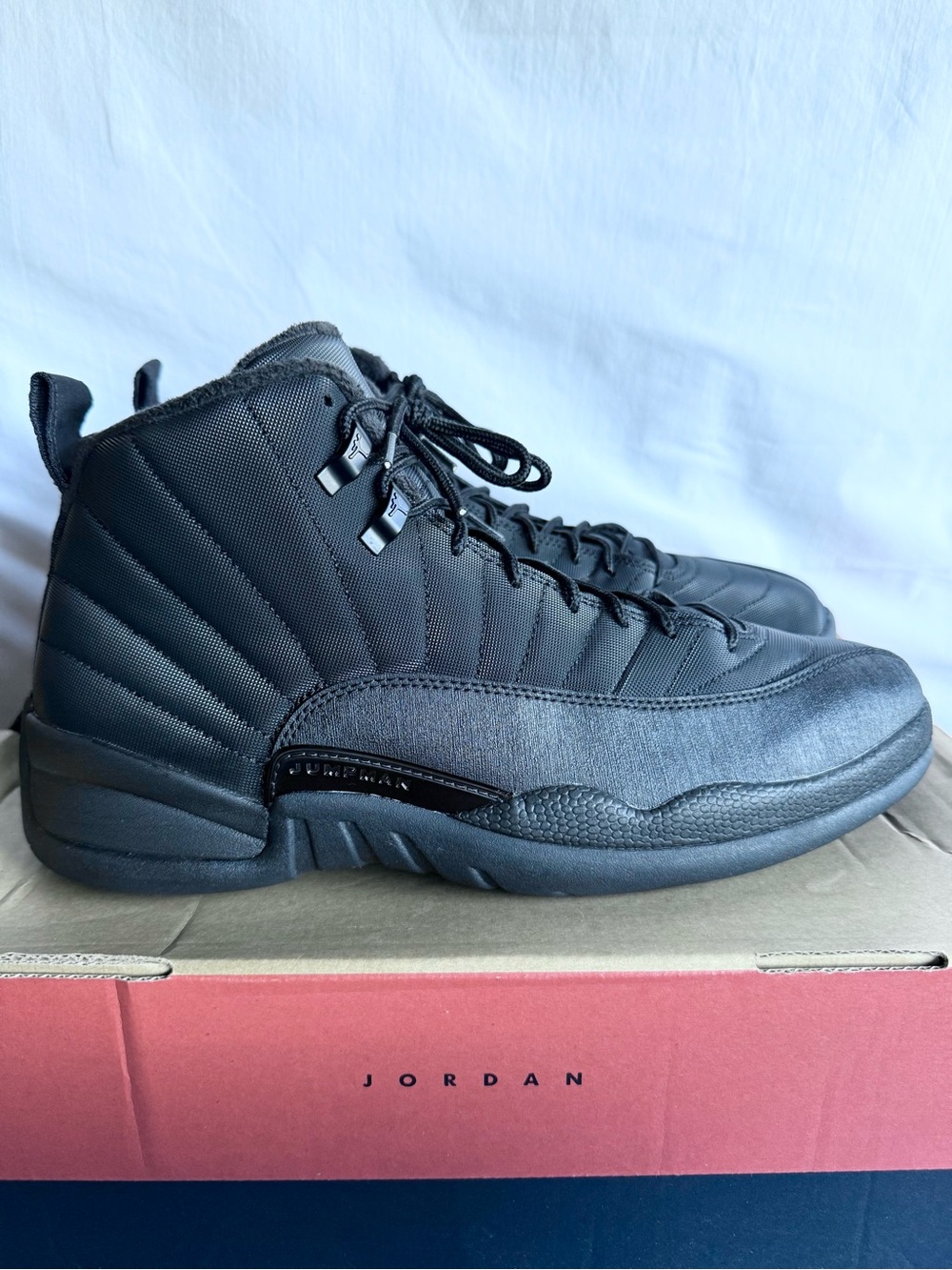 AUTHENTIC Jordan 12 Retro Winter Black size 12 BQ6851-001 2018 PRE-OWNED